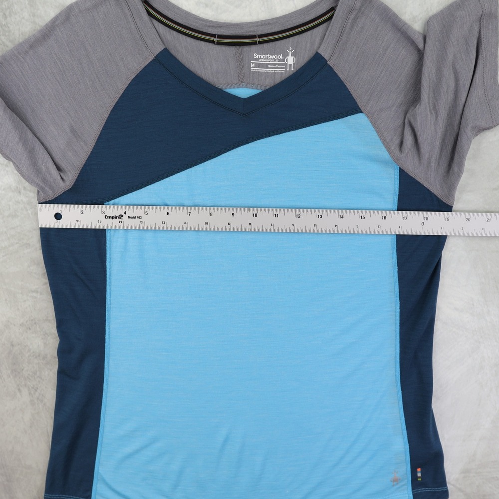 Smartwool Merino Sport 120 Mountain Bike Short Sleeve Tee Womens Medium Blue - Picture 7 of 9